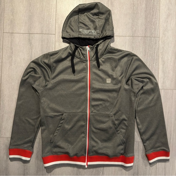 Bench Zip-up Hoodie - Men's Extra-Large (XL) - Grey/Orange - Picture 1 of 6